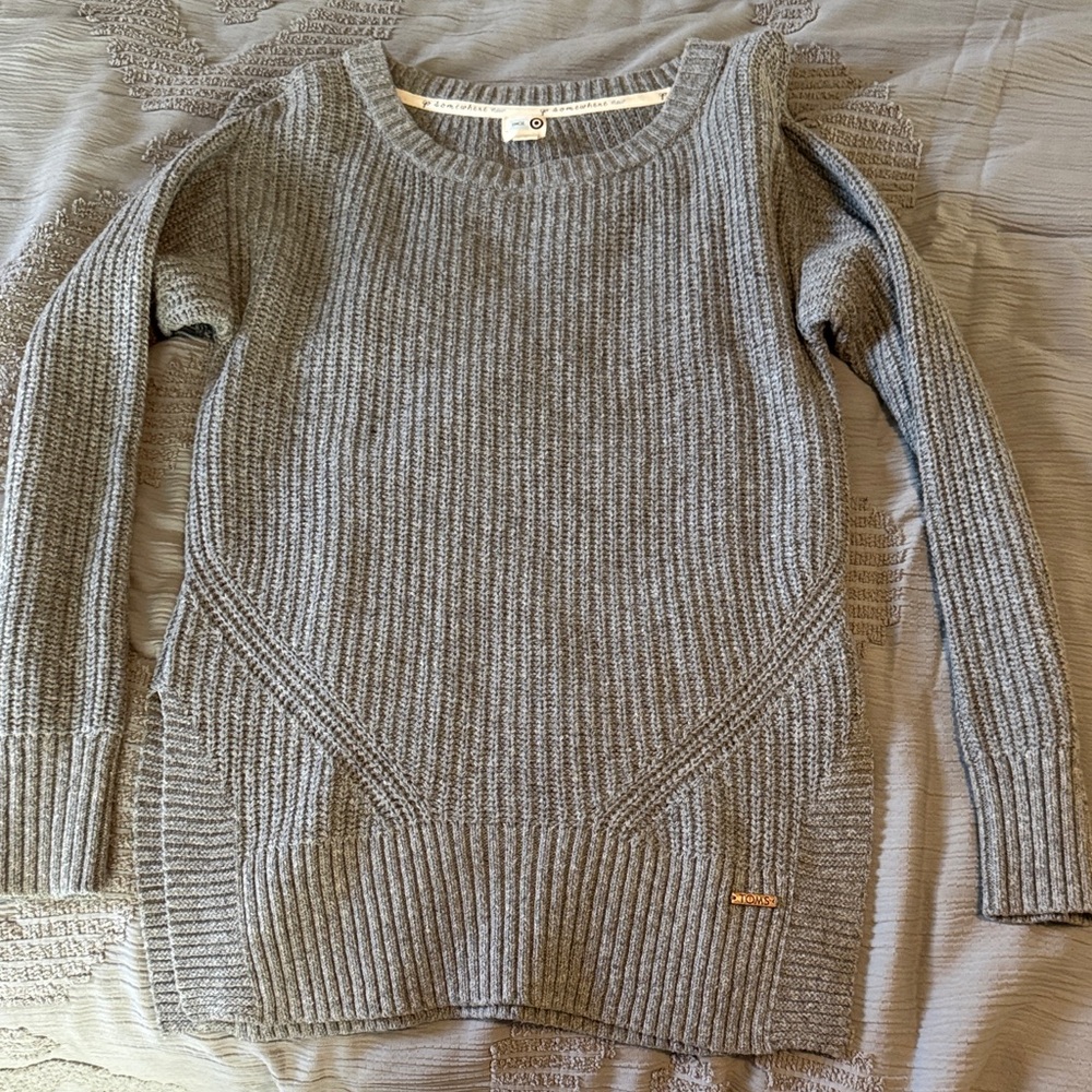 Toms Women's Gray Crew Neck Sweater